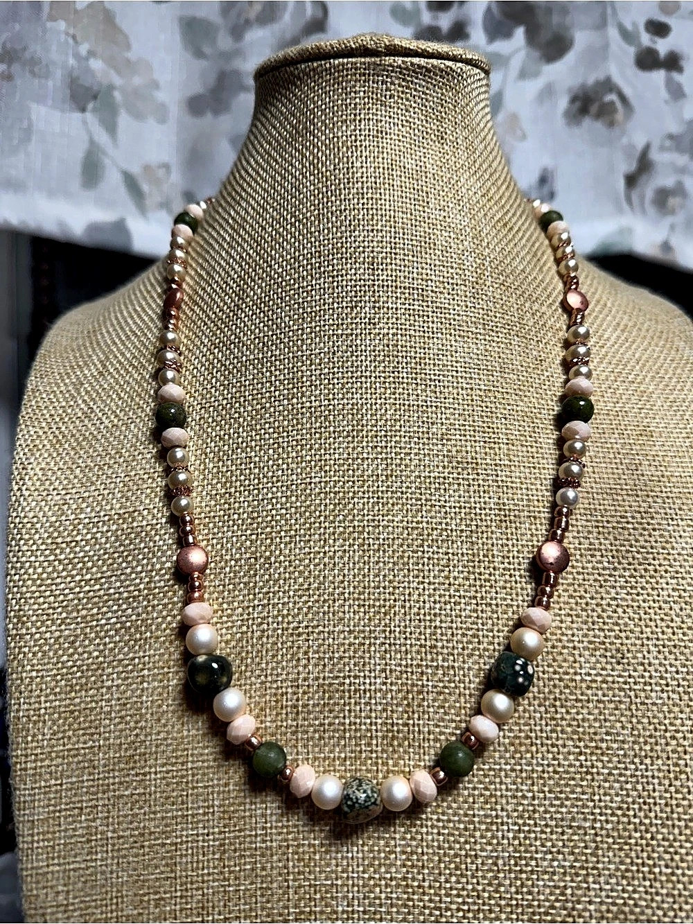 Artisan Made Agate and Copper Necklace